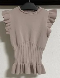 (美品)ペプラムトップス ピンク Fサイズのサムネイル