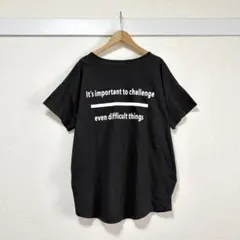 フェルトマリエッタ バックロゴ 半袖Tシャツ ブラック F ゆったり オーバーのサムネイル