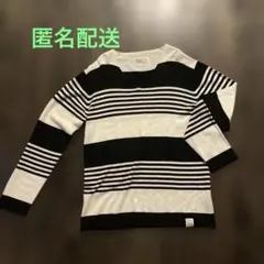 azul by moussy 白黒ストライプ 長袖カットソー L