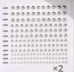 フェイクシルバーボディーピアス2枚・貼るボディーピアス・口・眉・鼻・耳