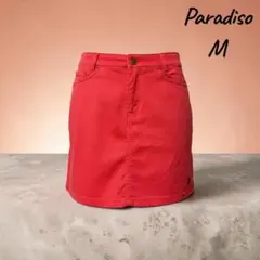 Paradiso ゴルフスカート M レッド ロゴ レディース，スポーツウェアのサムネイル
