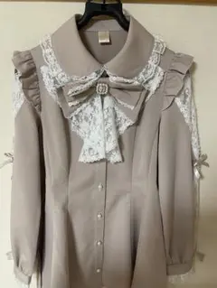 Secret Honey シーハニ 袖レース切替ラッフルセットアップ ピンク