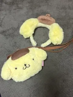 サンリオピューロランド　ポムポムプリン　カチューシャ&ポシェットセット