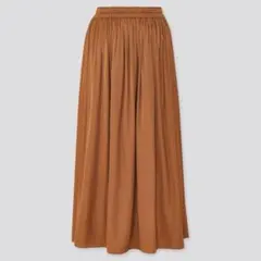 UNIQLO オレンジ　ブラウン　スカート　Mサイズ