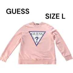 GUESS ピンク トレーナー SIZE L