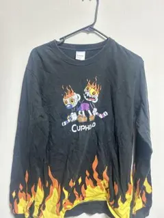 Cuphead フレイムデザイン ロングスリーブ Tシャツ M