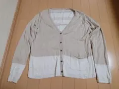 サニークラウズ　リバーシブルバイカラー カーディガン　3L　新品　ベージュ