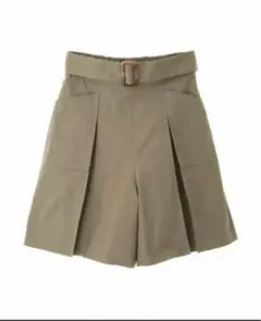 タグ付き新品！31 Sons de mode ベルト付きキュロットパンツ カーキ