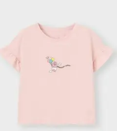 ❤GU　ジーユー❤おぱんちゅうさぎルームウェア フリル半袖Tシャツ　ピンク（M）のサムネイル