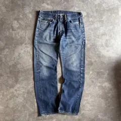 リーバイス 505 ストレート W34 L32 鬼ヒゲ フェード ダメージ