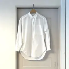 スピックアンドスパン 23AW 50コットンオーバーシャツ 白 フリー 袖 