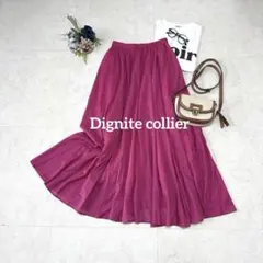 Dignite collier フレアロングスカート　フリー　ピンクのサムネイル