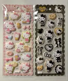 ハローキティ もちもちマシュマロシール ギャル ヒョウ柄 サンリオ　シール　立体