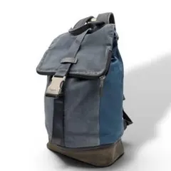 【希少】COACH コーチ ナイロン レザー バックパック ネイビー 大容量