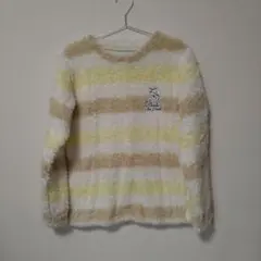 プーさんふわふわストライプルームウェア M-L