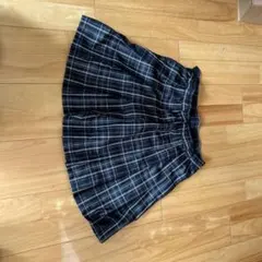 黒白チェック プリーツスカート