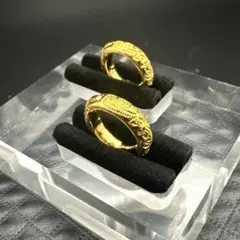 ハワイアン ジュエリー フープピアス ゴールド プルメリア 両耳 hp0059r