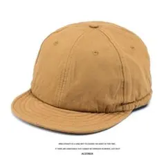 黄 アンパイアキャップ 帽子 キャップ カジュアル シンプル ワークキャップ 綿