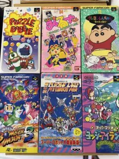 スーパーボンバーマン3などスーパーファミコン ゲームソフト 6本セット