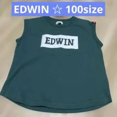 エドウィン グリーン 100 ノースリーブ 男の子 キッズ 新品未使用 Tシャツ
