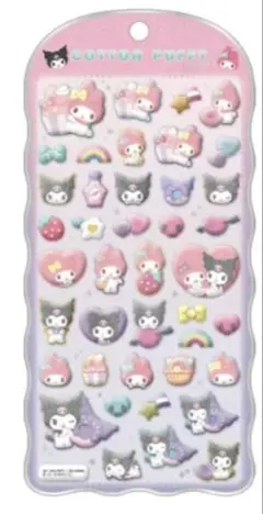 マイメロディ クロミ コットンパフィー シール COTTON PUFFY