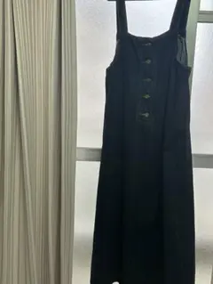ダークブルー キャミソールワンピース デニム