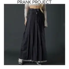PRANK PROJECT フロントプリーツスカート プランク　グレー　ロング