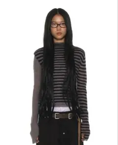 PARTIMENTO WOMEN ボーダー　ニット　変形　y2k grunge
