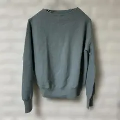 OPAQUE.CLIP ボートネックリブ編みニット ブルー系 サイズ38 美品