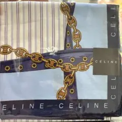 CELINE ハンカチ チェーン柄 ストライプ