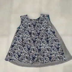 リバティ ソルボワ ノースリーブ チュニック グレー ブルーのサムネイル