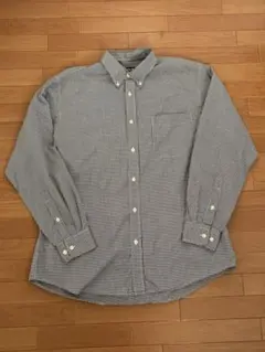 '00s OLD UNIQLO ギンガムチェックシャツ ブラック XL