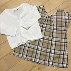 【BRANSHES】ベビー＆キッズ ワンピース＆カーディガンセット 90cm