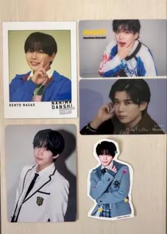 長尾謙杜 なにわ男子 HARD WORK トレカ シール５点セット