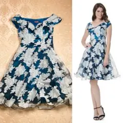 【Chi Chi London】フラワープリントオーガンジードレス◆チチロンドン