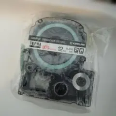 テプラ用カートリッジ　透明　黒文字　12mm 純正品のサムネイル