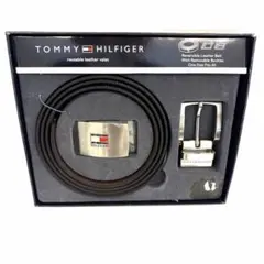 ★未使用★トミーヒルフィガー リバーシブル ベルト メンズ ブラック 007