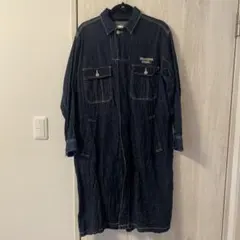 【GU】ダークブルー ロングデニムジャケット