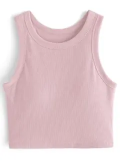 【新品】GRL グレイル パッド付きアメスリショート丈タンクトップ ピンクのサムネイル