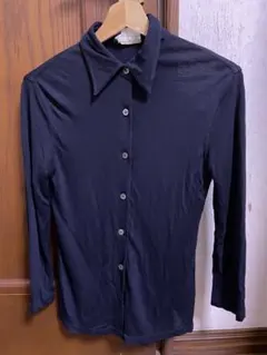 【即日発送】Salvatore Ferragamo ネイビー長袖シャツ 40