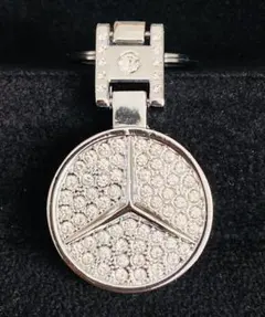 ベンツ　両面ロゴ　キラキラ キーホルダー キーリング プレゼント