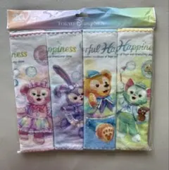 ダッフィー20周年カラフルハピネス ミニタオル　4枚セット