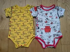 スヌーピー 半袖ロンパース 2枚セット　70