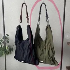 Laumeomi ギャザートートバッグ　オリーブのサムネイル