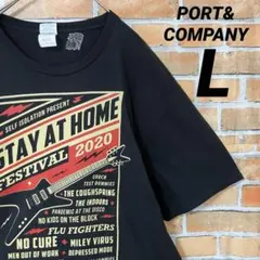 PORT&COMPANY ロック デザイン ギター ミュージック Tシャツ