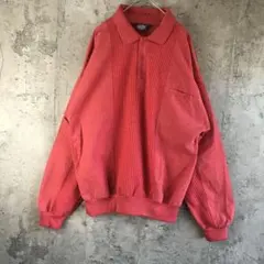 Y3106古着　シャツ　ポロシャツ　赤　90s Y2K