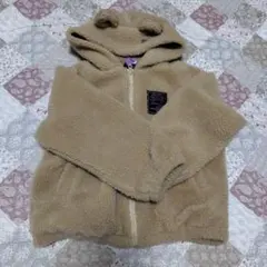 Jenni love フリースジャケット ベージュ　140　くま耳