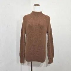 無印良品 ハイネックラグランニット（M）ブラウン系