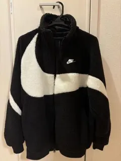 NIKE リバーシブル ボア フリース ブルゾン ナイロンジャケット ブラック