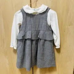 branshes チェック柄 フリル付きワンピース ブラウス　100㎝　セット